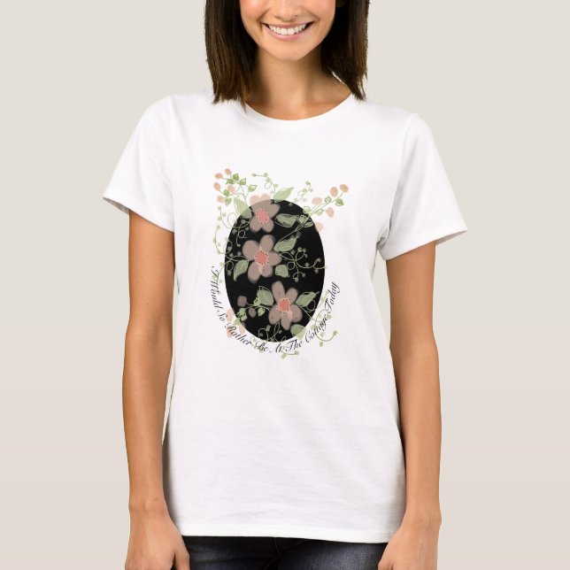 Camiseta Flor De Coral Rosa Cuta Acentuada (Anverso)