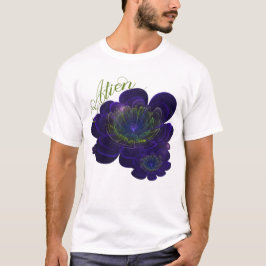 Camiseta Flor de coral violeta azul