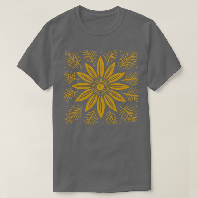 Camiseta Flor de corte Lino 2 (Diseño del anverso)