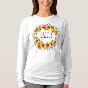 Camiseta Flor de crema y flores de lavanda