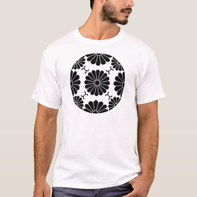 Camiseta Flor de crisantemo estilo fusen (Anverso)