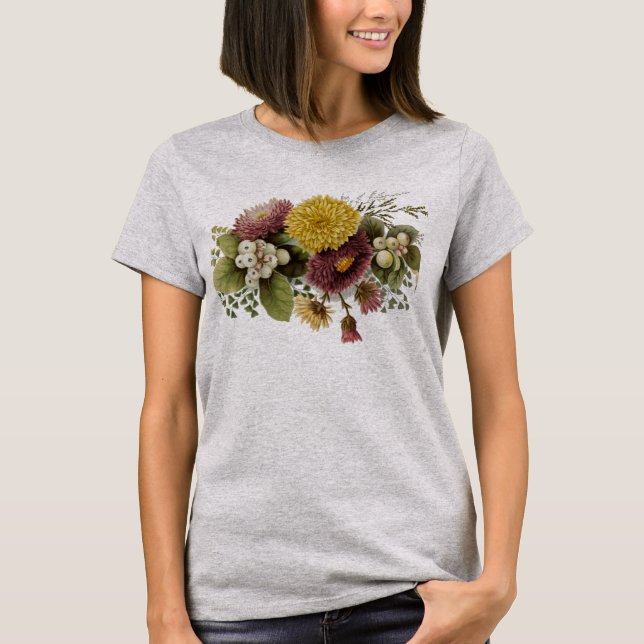 Camiseta Flor de crisantemo Flor Flor Floral (Anverso)