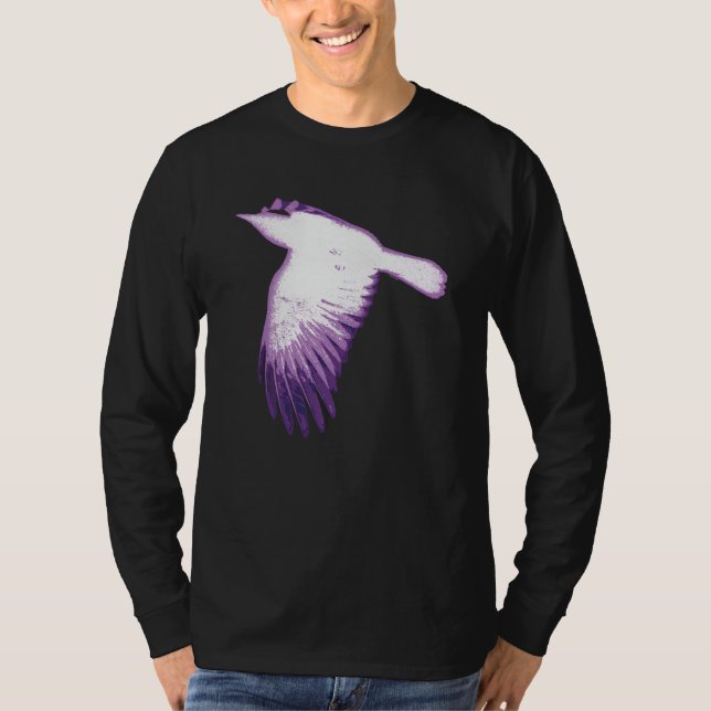 Camiseta Flor de cuerdas blanca y púrpura (Anverso)