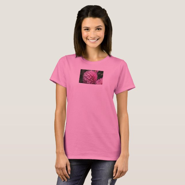 Camiseta flor de dalia de primavera  (Anverso completo)