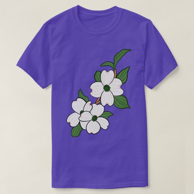 Camiseta Flor de Dogwood North Carolina (Diseño del anverso)