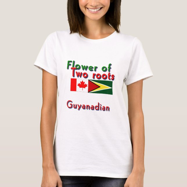 Camiseta Flor de dos raíces guyanés-canadianas (Anverso)