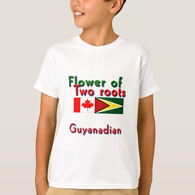 Camiseta Flor de dos raíces guyanés-canadianas (Anverso)