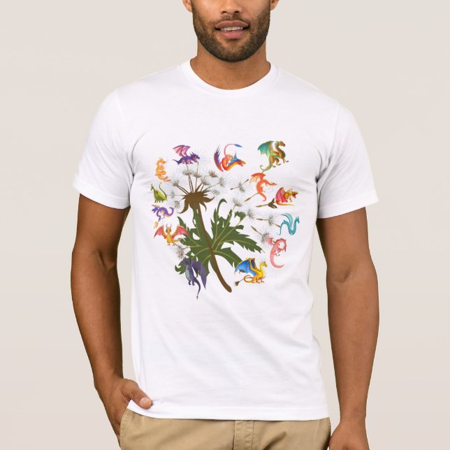 Camiseta Flor de dragón de Dandelion, unisex de dragón (Anverso)