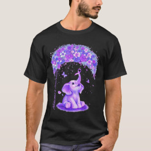 Camiseta Flor de elefante de concienciación sobre el Alzhei