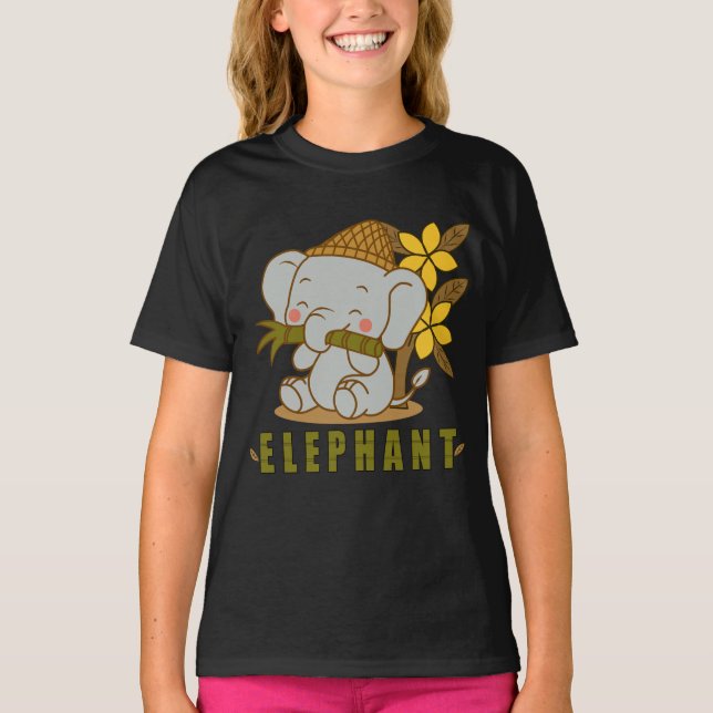 Camiseta flor de elefante y champa (Anverso)