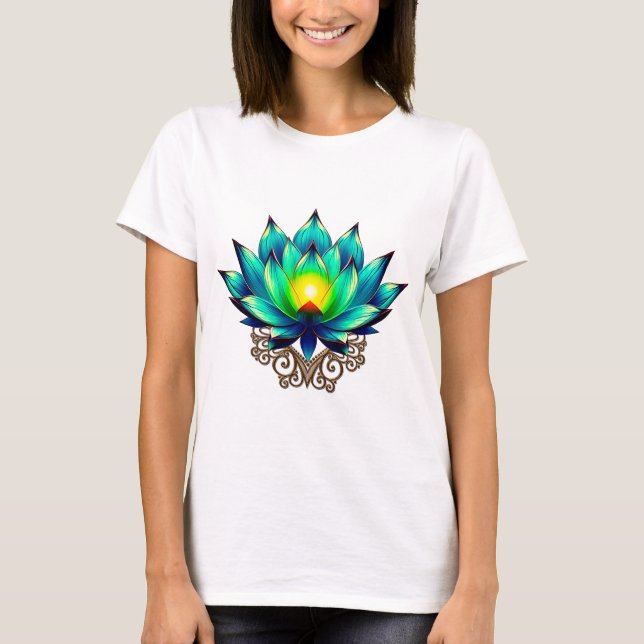 Camiseta Flor de elegancia, Mystic Lotus. (Anverso)