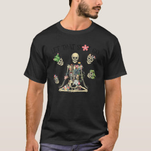 Camiseta Flor de época meditando el esqueleto del yoga dici