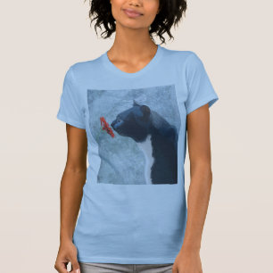 Camiseta Flor de esnifado de gato negro