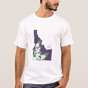 Camiseta Flor de estado de Idaho Silhouette florida