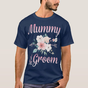 Camiseta Flor de flecha Feliz momia de Groom Bride Husban