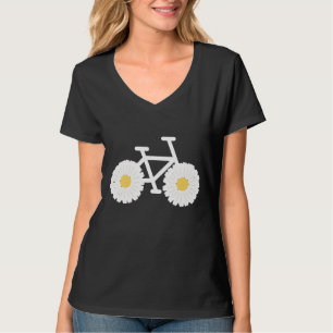 Camiseta Flor de Flor de Flor Cuta Bicicleta Bicicleta Natu