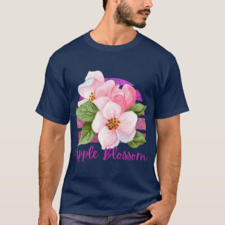 Camiseta Flor de Flor de Manzana de Arkansas Acuarela