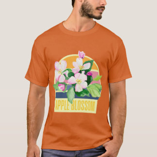 Camiseta Flor de Flor de Manzana de Arkansas Acuarela
