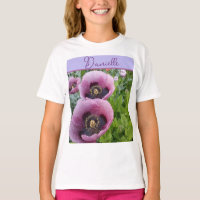 Flor de flor púrpura amapola Nombre de niñas Cumpl