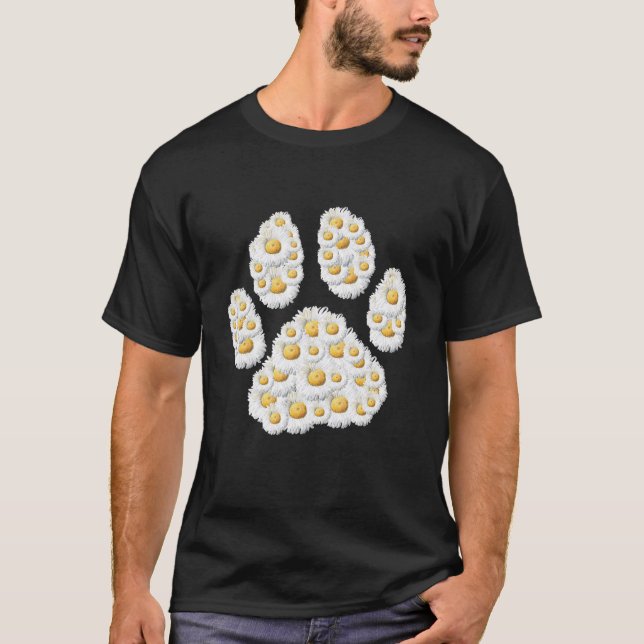 Camiseta Flor de flores de Dog Paw Daisy Daisy (Anverso)