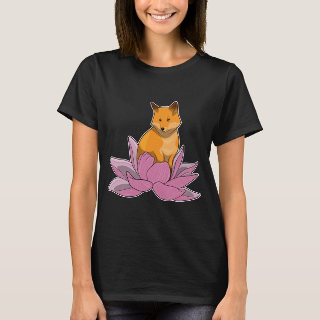 Camiseta Flor de flores de Fox Lotus (Anverso)