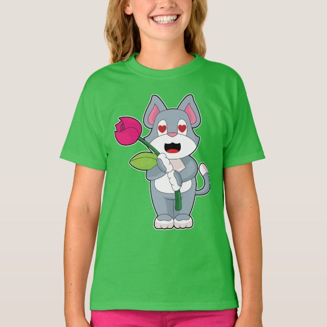 Camiseta Flor de gato (Anverso)