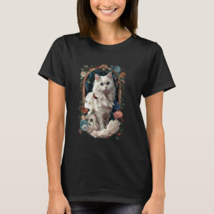 Camiseta Flor de gato angora turca