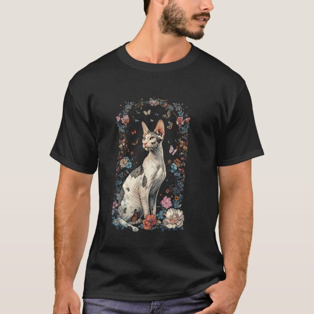 Camiseta Flor de gato Cornish Rex (Anverso)
