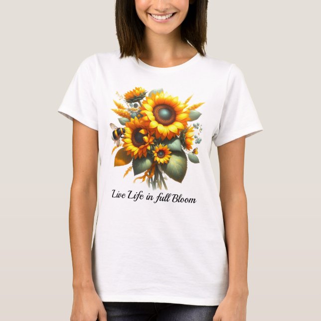 Camiseta Flor de girasol amarillo (Anverso)