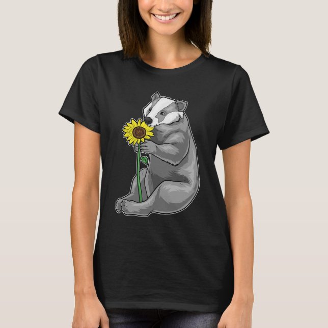 Camiseta Flor de girasol Badger (Anverso)
