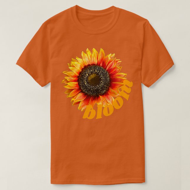 Camiseta flor de girasol diminuto (Diseño del anverso)