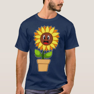 Camiseta Flor de girasol en maceta