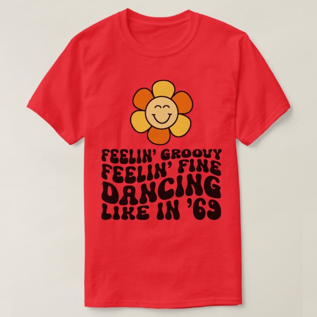 Camiseta Flor de Groovy 1 (Diseño del anverso)