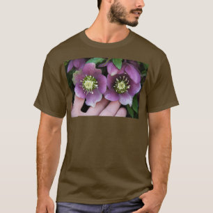 Camiseta Flor de hellebore negra 3