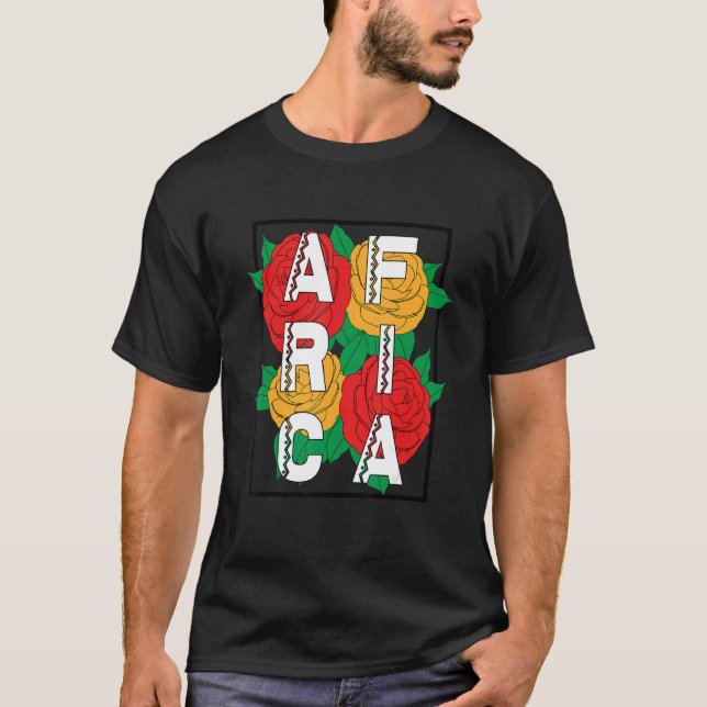 Camiseta Flor de herencia africana cultural tradicional (Anverso)