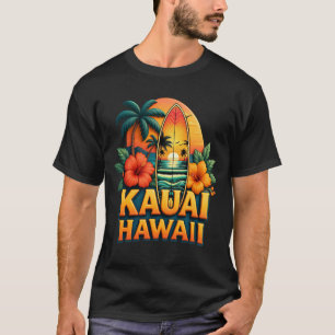 Camiseta Flor de Hibisco de Kauai Hawái Surfear Hawaiano