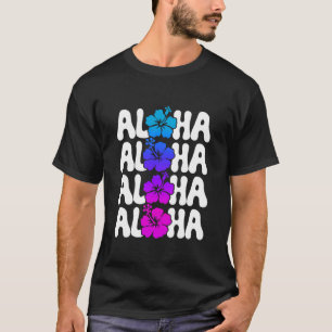 Camiseta Flor de Hibisco Tropical Hawaiana Aloha