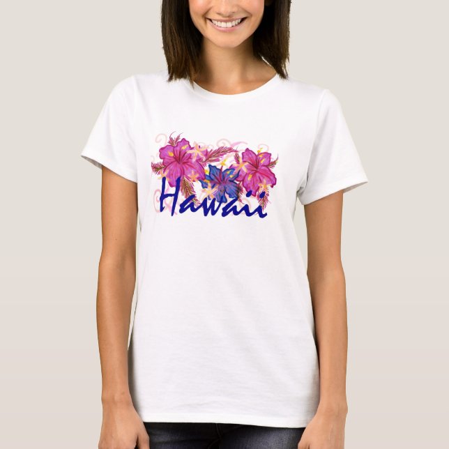Camiseta Flor de hipo de Hawaii (Anverso)