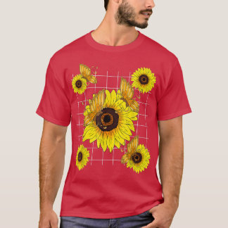 Camiseta Flor de jardinera Flores flores mariposa Inscripci