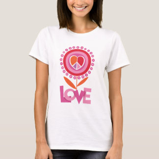 Camiseta Flor de la paz y del AMOR