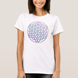 Camiseta Flor de la Vida / Blume des Lebens - sello violeta