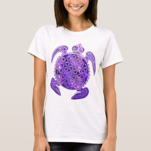 Camiseta Flor de la Vida / Blume des Lebens - tortuga púrpu