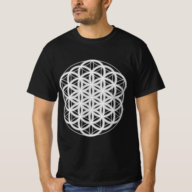 Camiseta flor de la vida de geometría sagrada (Anverso)