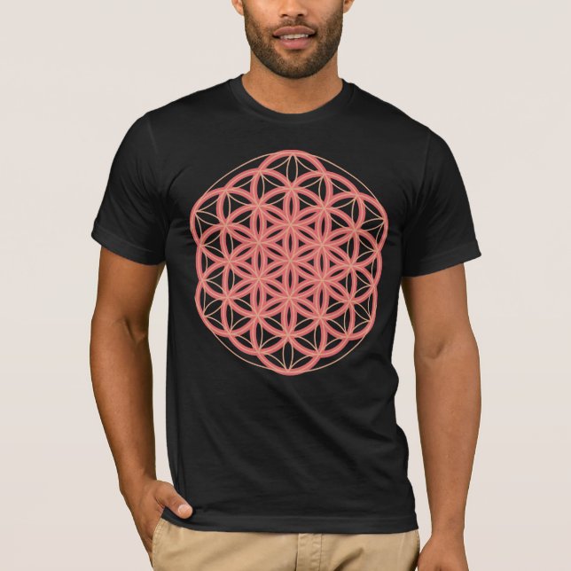 Camiseta flor de la vida de geometría sagrada (Anverso)