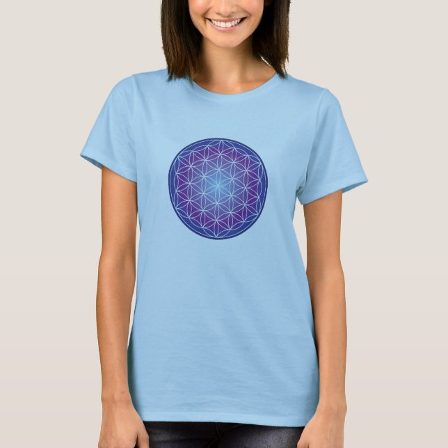 Camiseta Flor de la vida - magenta (Anverso)