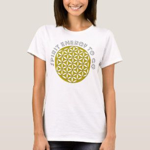 Camiseta FLOR DE LA VIDA - perforado - ENERGÍA ESPIRITUAL P