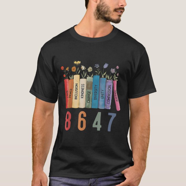 Camiseta Flor de libro de derechos iguales 8647 mujeres fem (Anverso)