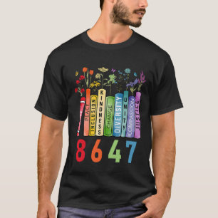 Camiseta Flor de libro de derechos iguales contra mujeres f