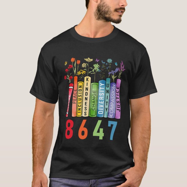 Camiseta Flor de libro de derechos iguales contra mujeres f (Anverso)