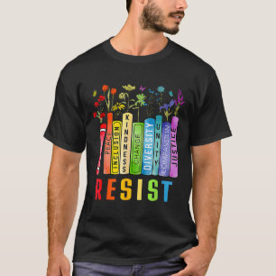 Camiseta Flor de libro de derechos iguales Trump Derechos d